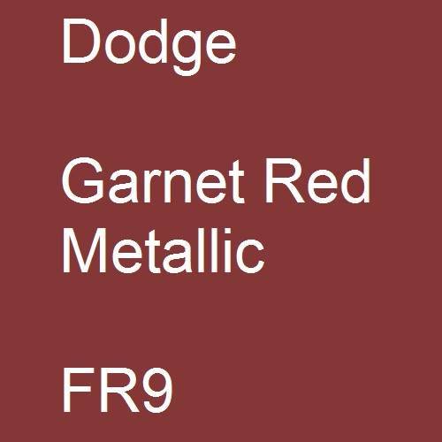 Dodge, Garnet Red Metallic, FR9.